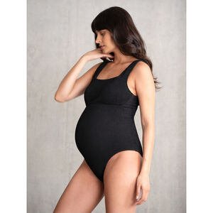 Seraphine Maternity Textured Swimsuit Black – One Piece – Multiple Sizes